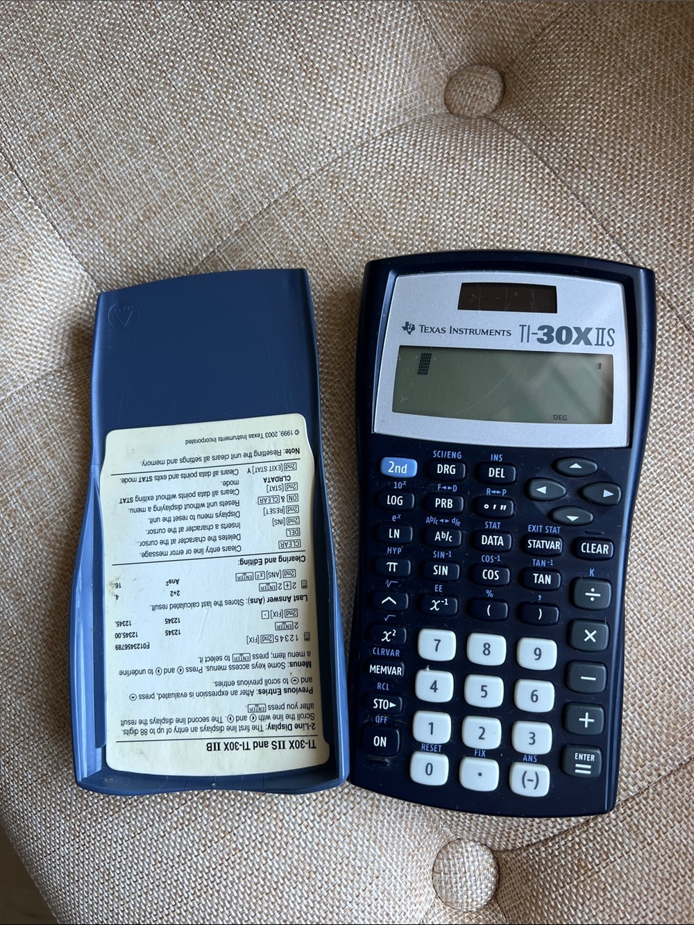 Texas Instruments TI-30X IIS Scientific Calculator in Dark Blue and White